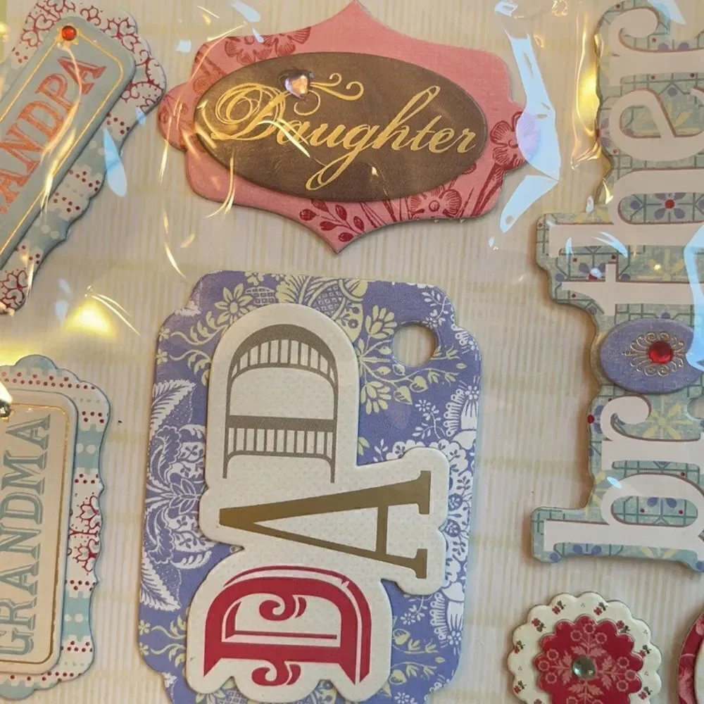FAMILY WORD Adhesive Chipboard